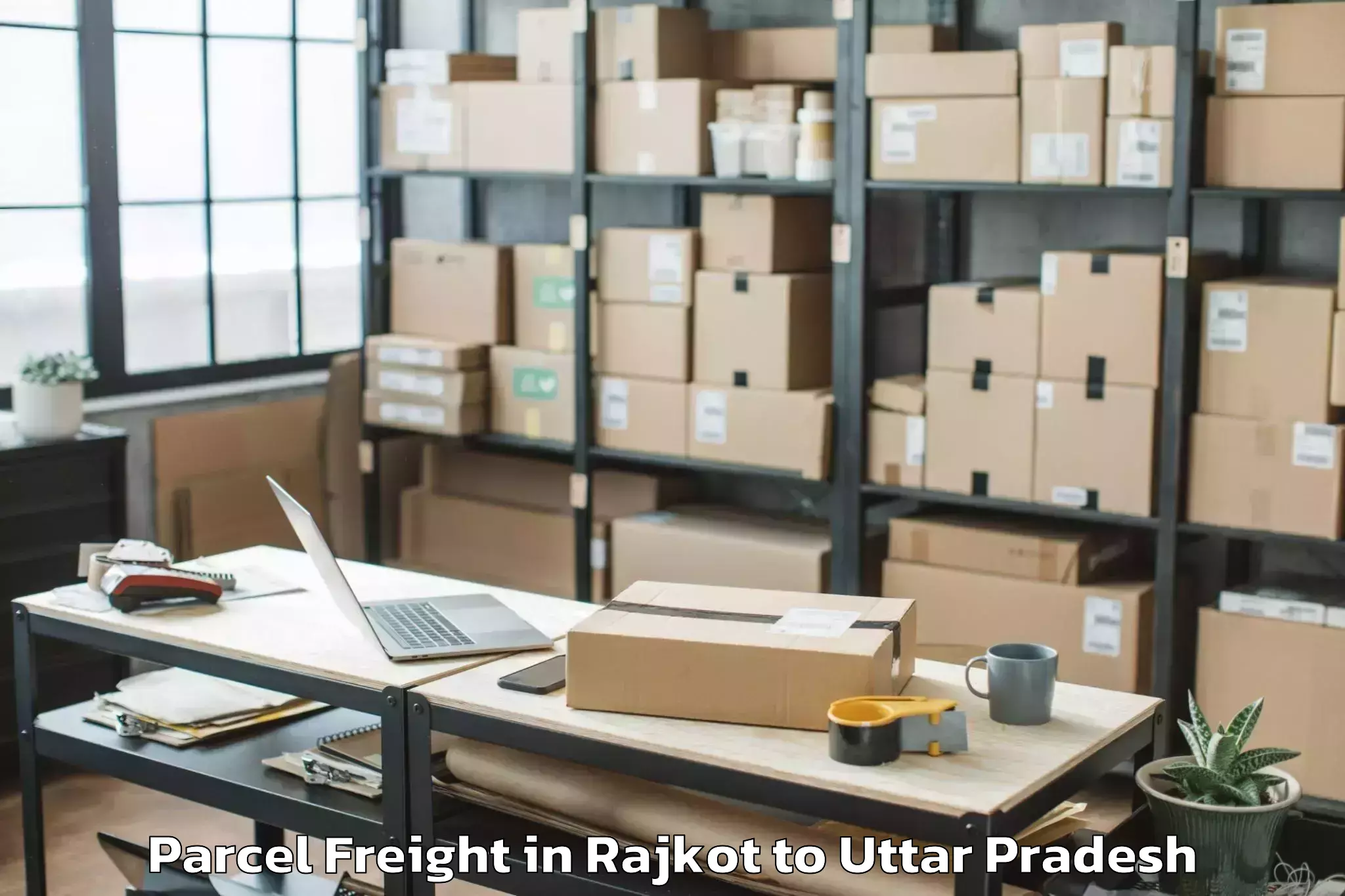 Hassle-Free Rajkot to Itimadpur Parcel Freight